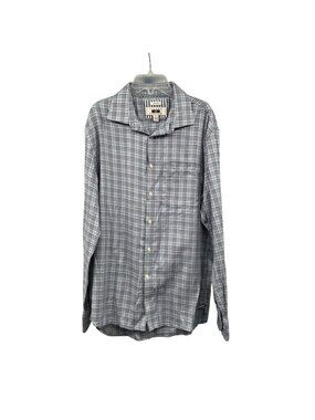Joseph Abboud Mens Plaid Button Up Shirt Blue/Multi Size Large